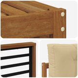  Set vanjskih sofa 8 kom. Prirodna i bež Čvrsto drvo akacije | shoptok.hr