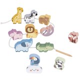 Woopie Green drvene životinje za provlačenje Zoo, Montessori igračka, 13 dijelova | shoptok.hr
