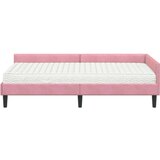  Kotni okvir postelje z matrico Drugo 2 pcs Siva Žamet, (5000123700) | Shoptok.si