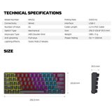 Fantech Tastatura Mehanička Gaming MK211 RGB Atom61 crna (red switch) Slike