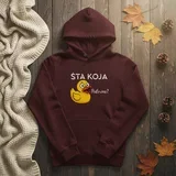 šta koja patka - duks sa kapuljačom bordo