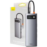 Baseus Vozlišče 9v1 Metal Gleam Series, USB-C na 3x USB 3.0 + HDMI + USB-C PD + Ethernet RJ45 + microSD/SD + VGA Cene