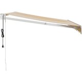  Automatska tenda na uvlačenje žuto-bijela 3,5 x 2,5 m | shoptok.hr
