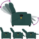  Masažni naslanjač temno zeleno blago | Shoptok.si