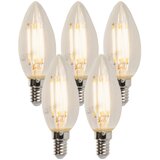 LUEDD Komplet 5 E14 zatemnjenih LED svečnikov B35 5W 380 lm 2700K | Shoptok.si