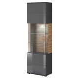 Helvetia meble vitrina toledo antracit/grandson hrast - 24JKDW05 | shoptok.hr