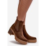 Boto Women's Insulated Heeled Boots Eco Suede Brown Irissinae | ePonuda.com