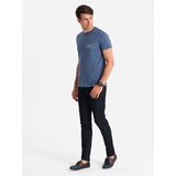 Ombre Streetstyle men's cotton pocket print t-shirt - indigo | shoptok.hr