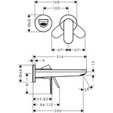 Hansgrohe 72528670 rebris s podometna armatura za umivalnik črna | Shoptok.si