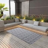  Vanjski tepih ARAKIL bijelo-crni 120 x 180 cm PP Bijela Cijene