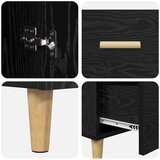 vidaXL Kreveta Crni hrast 34 x 69.5 x 90 cm Konstruirano drvo | shoptok.hr