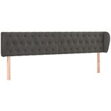  Vzglavje z ušesi temno sivo 183x23x78/88 cm žamet, (20792756) | Shoptok.si