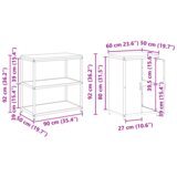 vidaXL Kuhinjski set za pohranu 2 pcs Srebrna 150 x 50 x 92 cm | shoptok.hr