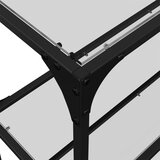  Stolić s prozirnom staklenom površinom 158,5x30x81 cm čelik | shoptok.hr