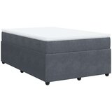  Krevet box spring s madracem tamnosivi 120 x 190 cm baršun | shoptok.hr