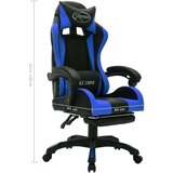 vidaXL Racing stol z RGB LED lučkami modro in črno umetno usnje | Shoptok.si