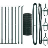 vidaXL Euro ograja z 7 zankastimi stebri 0.4x10 m Galvanizirano jeklo Cene