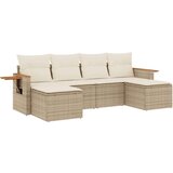 vidaXL 6-dijelni set vrtnih sofa s jastucima bež od poliratana | shoptok.hr