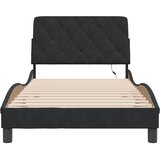  Okvir kreveta s LED-om bez madraca crni 100 x 200 cm baršunasti | shoptok.hr