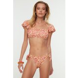 Trendyol Pink Crispy Floral Patterned Tie Detailed Bikini Bottom | Eponuda.ba