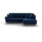 Cosmopolitan Design Plava baršunasti sklopiva/s prostorom za odlaganje kutna garnitura (s desnim kutom/u obliku slova L) Kyoto – | shoptok.hr