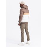 Ombre Colorful retro men's sports jacket - beige and white | Eponuda.ba