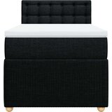  Krevet s oprugama i madracem crni 90x200 cm od tkanine | shoptok.hr