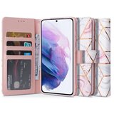  Preklopna torbica Wallet denarnica Fancy Diary Marmor Samsung Galaxy S21 FE G990 - roza | Shoptok.si