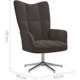  Stol za sproščanje temno siv žamet, (20934975) | Shoptok.si