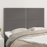  Uzglavlje sivo 144x5x118/128 cm umjetna koža | shoptok.hr