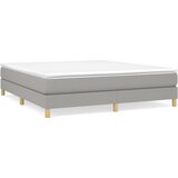 The Living Store Box spring postelja z vzmetnico svetlo siva 160x200 cm žamet - Box Spring Postelja, (21489953) | Shoptok.si