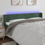  The Living Store LED posteljno vzglavje temno zeleno 183x16x78/88 cm žamet - LED Vzglavje, (21452115) Cene