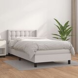  Krevet s oprugama i madracem bijeli 80 x 200 cm od umjetne kože | shoptok.hr