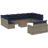  13-dijelni set vrtnih sofa od poliratana s jastucima sivi | shoptok.hr