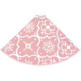  Luksuzna podloga za božićno drvce s čarapom ružičasta 122 cm | shoptok.hr