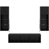 TV zidne jedinice Zidne 5 pcs Crni hrast 60 x 30 x 30 cm | shoptok.hr