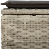  Vrtni tabure s jastukom svijetlosivi 55x55x37 cm od poliratana | Eponuda.com