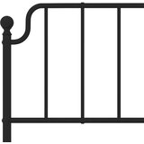  Metalno zamjensko uzglavlje crno 180 cm | shoptok.hr