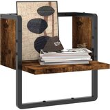  Zidna polica s prečkom dimljena boja hrasta 30 x 25 x 30 cm | Shoptok.si