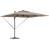  Cantilever Roma Sjenilo s LED-ima - Taupe (286 x 285 x 270 cm) - Aluminiij | shoptok.hr