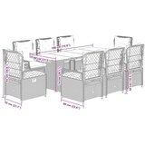  9-dijelni vrtni blagovaonski set s jastucima crni od poliratana | shoptok.hr