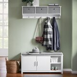 SoBuy klop za čevlje z omaro bela lesena 120 cm, (5000017137) | Shoptok.si