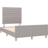  Posteljni okvir z vzglavjem svetlo siv 120x200 cm blago, (20905898) | Shoptok.si