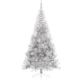  Umjetna preddekorirana božićna jelka srebrna 240 cm PET | Shoptok.si