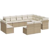 vidaXL 12-dijelni set vrtnih sofa od poliratana s jastucima bež | shoptok.hr