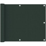vidaXL Balkonsko platno temno zeleno 75x400 cm oksford blago Cene