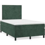 The Living Store Box spring postelja z vzmetnico temno zelena 120x200 cm žamet - Box Spring Postelja, (21491726) | Shoptok.si