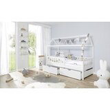 MID.YOU Postelja Traumhaus Bor, Bela, Masivno | Shoptok.si