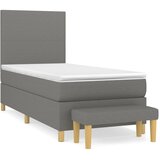 Okvir kreveta s oprugama i madrac tamnosivi 80x200cm od tkanine | shoptok.hr
