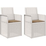  Vrtni jedilni stoli 2 pcs Bela in taupe PP, (5000285753) | Shoptok.si